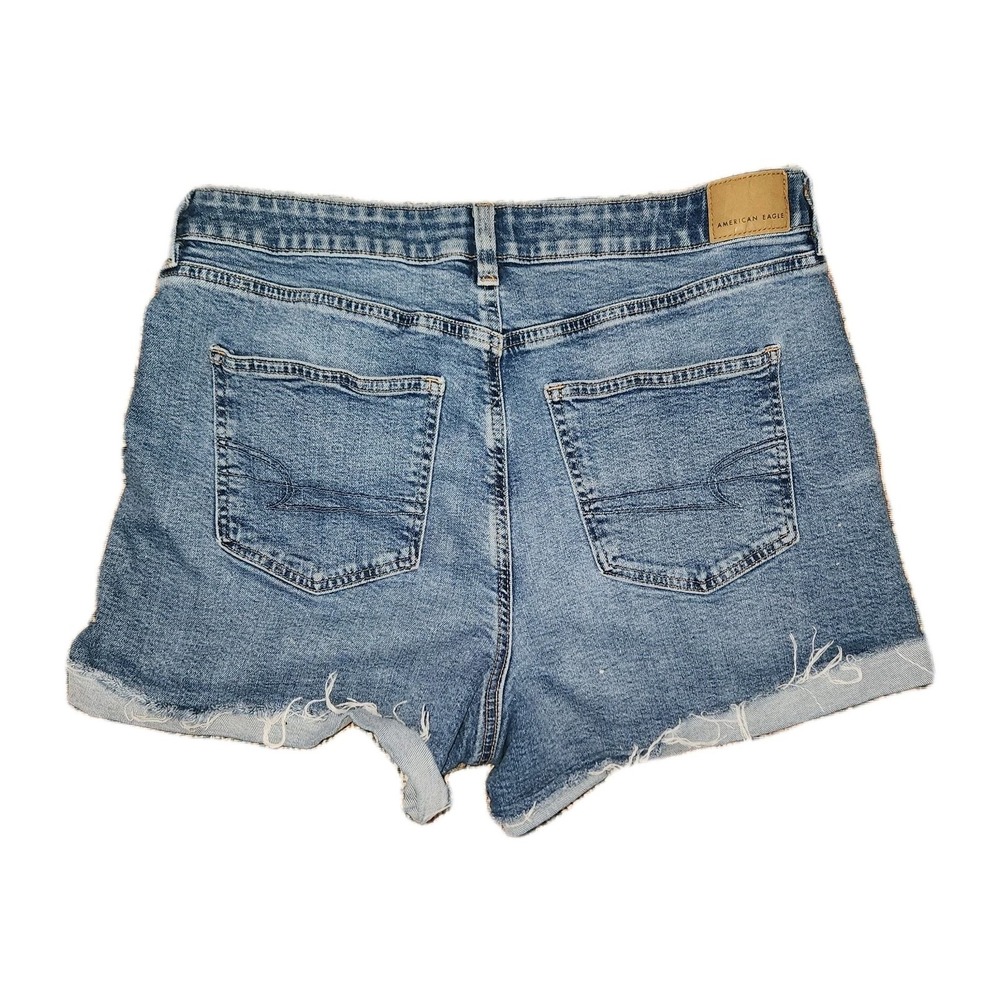 American Eagle Stretch Mom Shorts High Rise Sz 12 - Picture 5 of 7